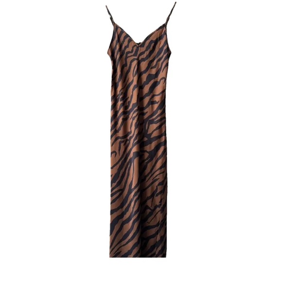 Animal Print Slip Dress | Leopard Midi Chiffon Sun Dress main image 1